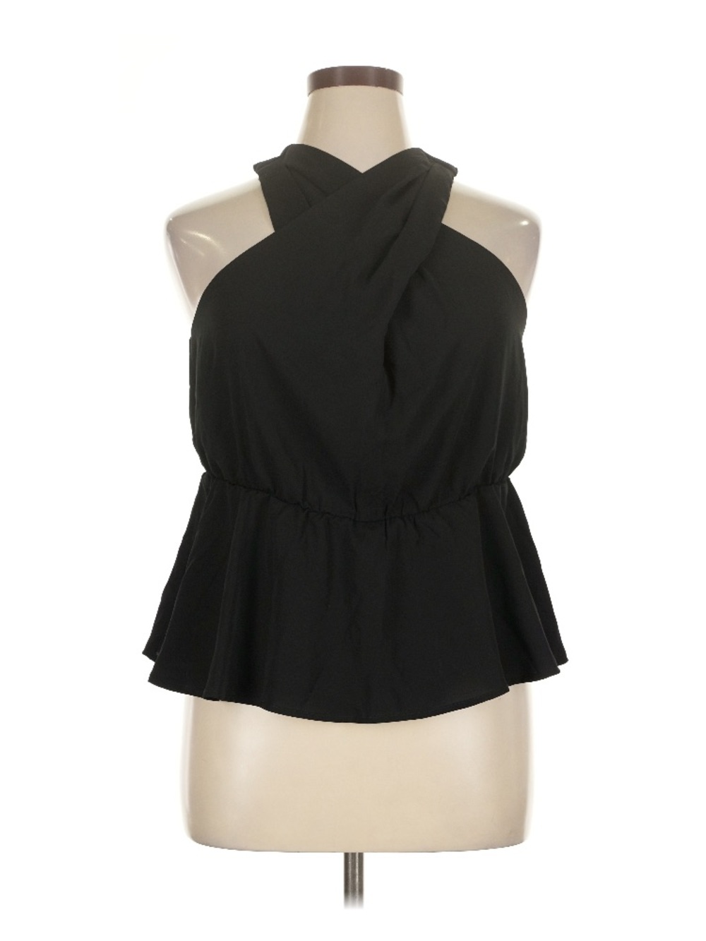 Eloquii peplum halter neck top - 14